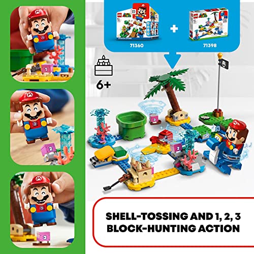 Super Mario Dorrie’s Beachfront Expansion Set 71398 Building Kit; Collectible Toy for Kids Aged 6 and up (229 Pieces) - Lego - Immagine 2