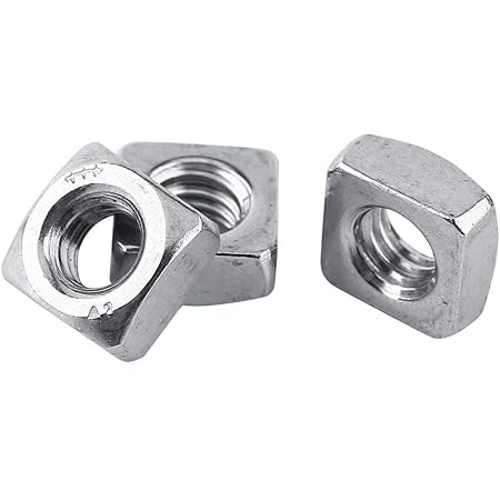 10 Stück Vierkantmuttern M5 Edelstahl A2 - DIN 557 Quadratmuttern Für Stabile Verbindungen