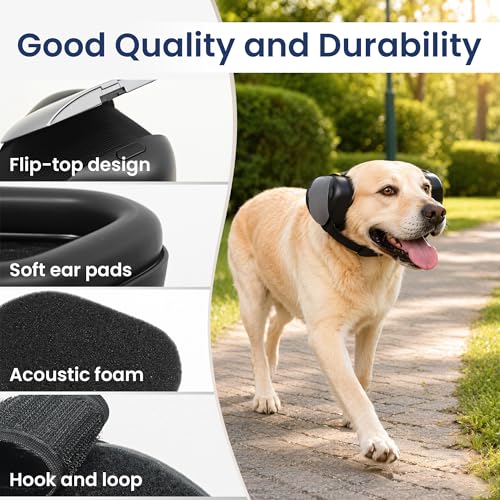 Image of Upgraded Dog Ear Muffs Noise Protection, 35dB NRR Dog Headphones with Adjustable Straps