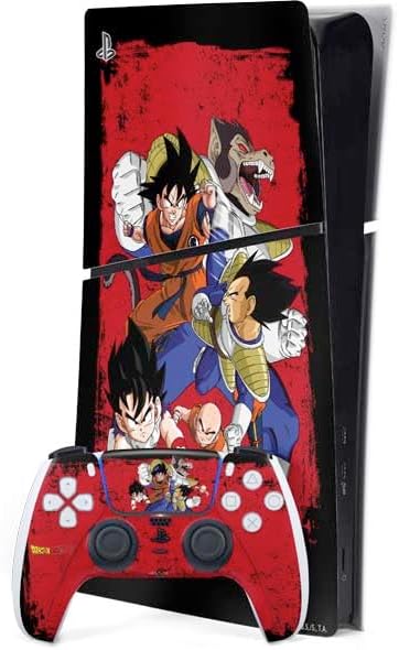 Skinit Decal Gaming Skin Compatible with PS5 Slim Digital Edition Bundle - Officially Licensed Dragon Ball Z One Wish Shenron Design