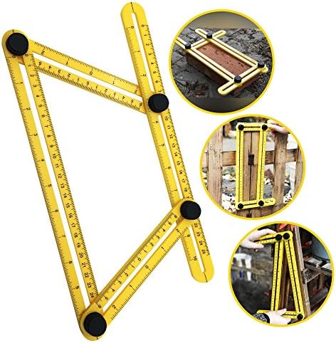 Real Craft Angle Template Tool - Measures all Angles & Forms - Easy to Use - Multi-Angle Measuring Ruler - Best for Handymen, Craftsmen, and Builders