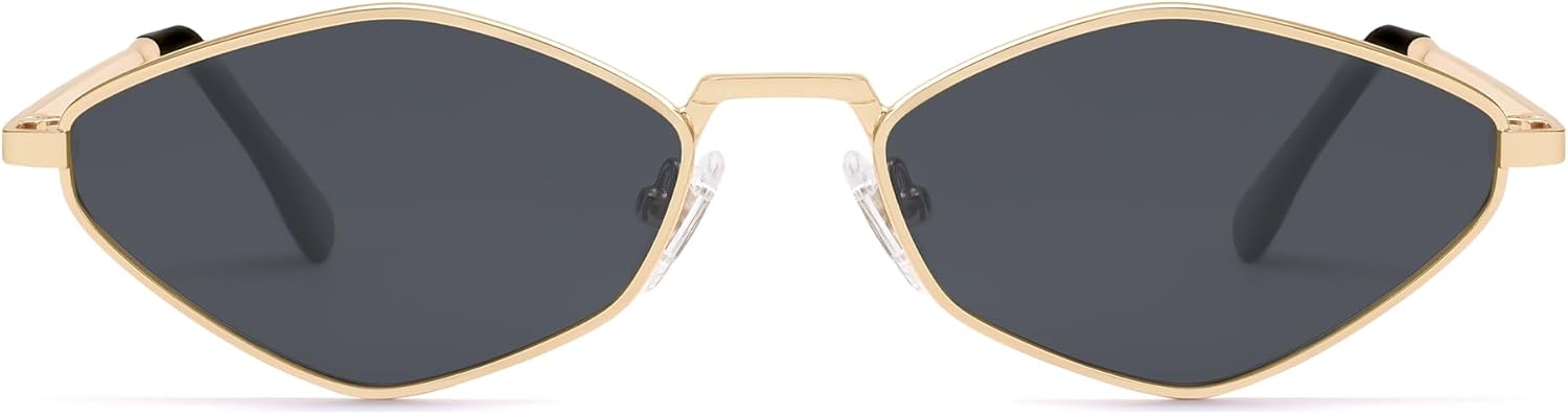 SOJOS Retro Small Polarized Sunglasses Womens Mens Vintage Narrow Irregular Shades UV400 SJ1233 - Image 2