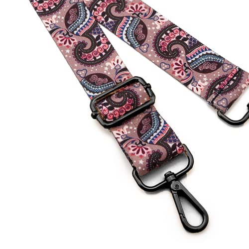 Image of ZOOEASS Nickel Buckles Wide Shoulder Strap Adjustable Replacement Belt Gun Buckles Guitar Style Crossbody Bag Strap