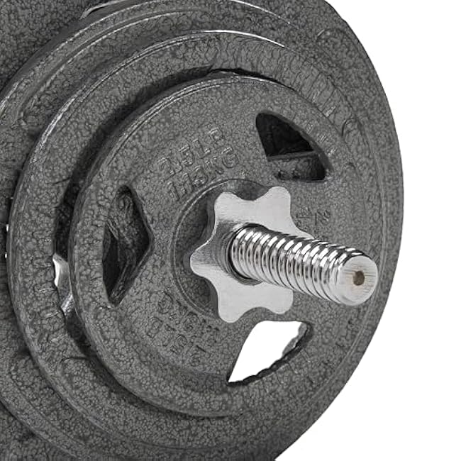 Standard Barbell Bar 48, 1 Inch Threaded Curl Bar with Star Locks for Weight Lifting, Hip Thrusts, Squat, Biceps-Home Gym Weight Bar