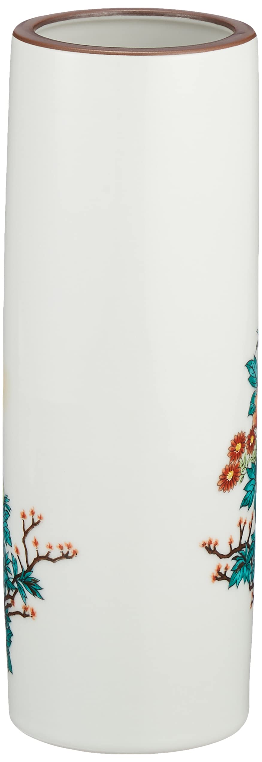 Amazon.co.jp: 九谷焼 花瓶 花器 6号 約19cm 台付 牡丹 日本製 32K74S2