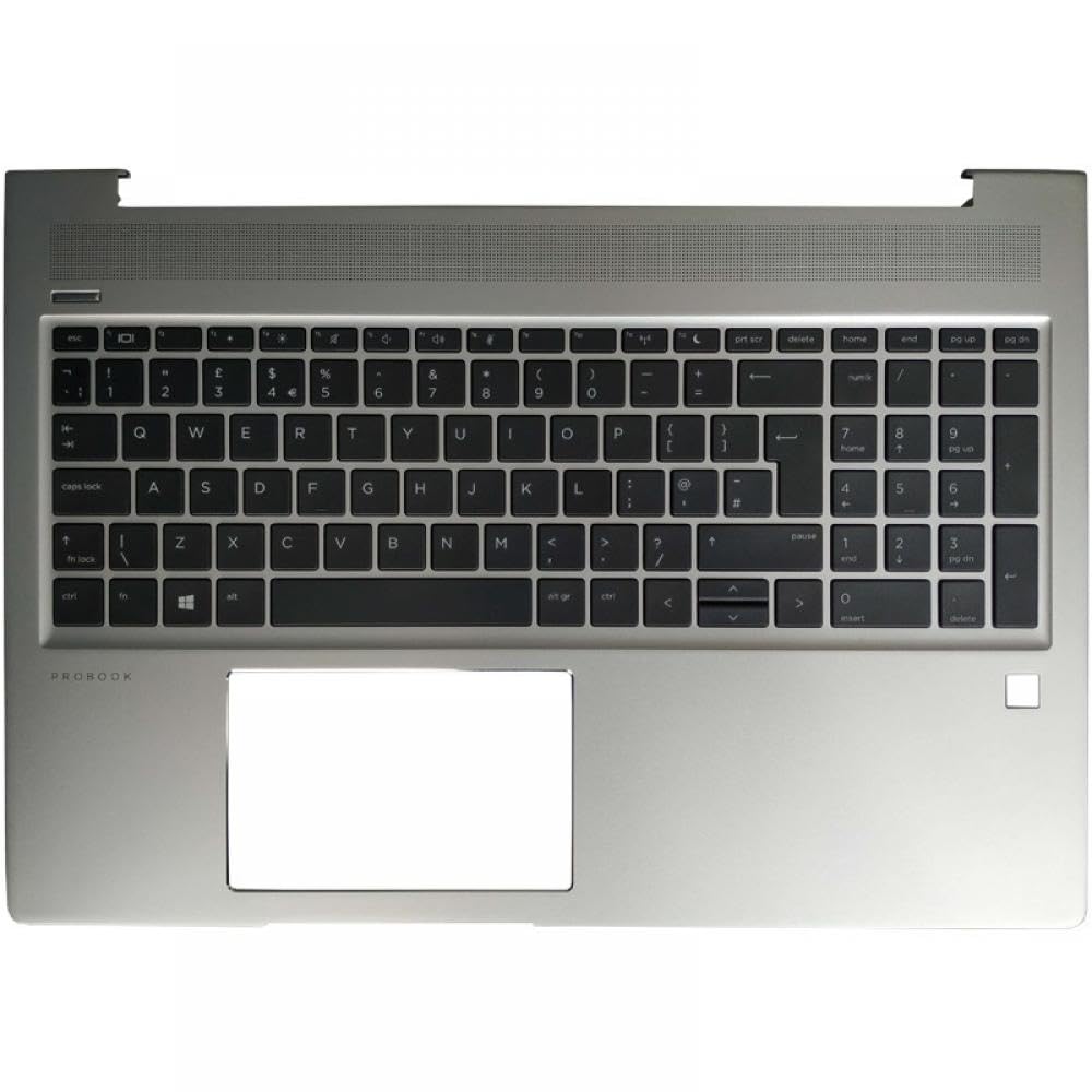 HYtdEGV UK Spanish Italian Keyboard Compatible with ProBook 15 450 G6 455 G6 455R G6 450 G7 455 G7 455R G7 with Palmrest Upper Cover(UK NO Backlit)