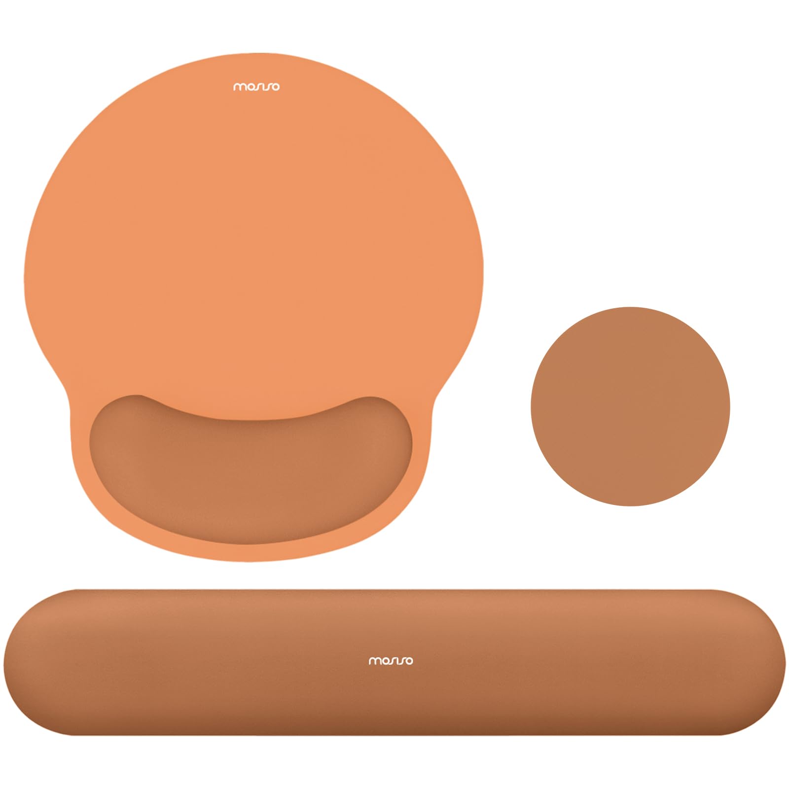 MOSISO Wrist Rest Support for Mouse Pad&Keyboard Set, Cosmic Orange