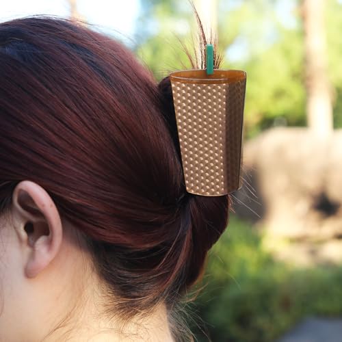 Personalized Coffee Cup Hair Claw Clip for Women,Funny Acetate Hair Claw for Women Girls Gift