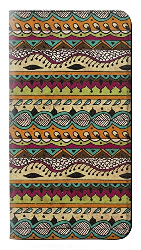 Housse cuir iPhone 17 Aztec Boho Hippie antichoc à rabat magnétique