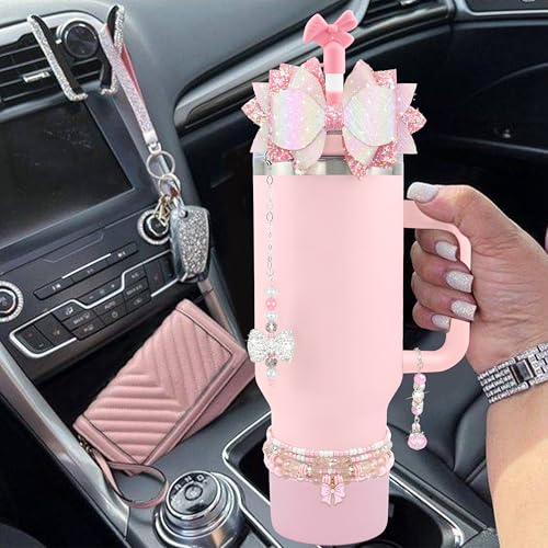 Hpebl 9PCS Accessories for Stanley Cup 30 40oz Tumbler Accessories, Pink - image 5