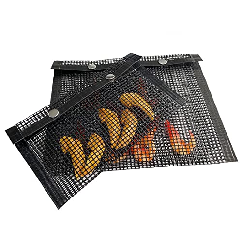 Allwiner Grill Mesh Bag No-Stick Mesh Grilling Bag Barbecue Hoge temperatuurbestendige Groentetas Zwart S, Barbecue-Grill Outdoor - Image 7