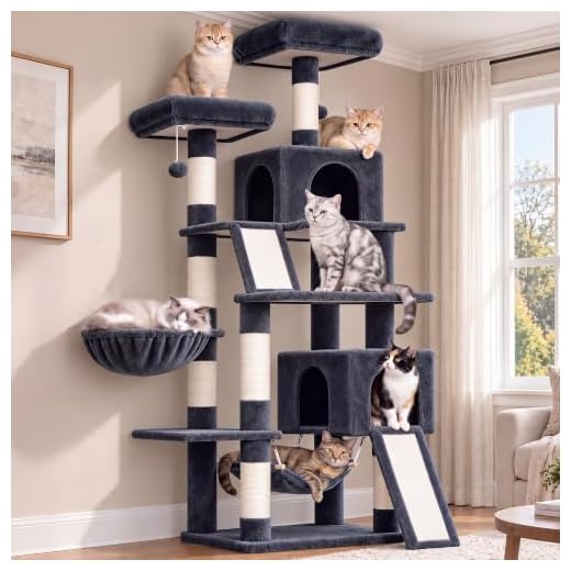 Gitelsnour Cat Tree, 71'' Tower for Large Cat with Scratching Post, GCT032G