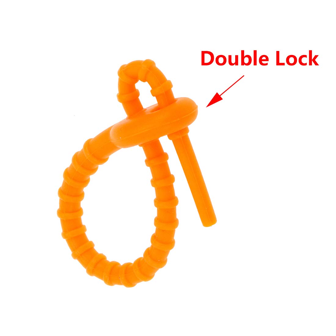 20 Stück Yohii Silikon-Kabelbinder – Wiederverwendbar, Mit Doppelverschluss, Orange, Perfekt Für Haushalt & Werkzeug