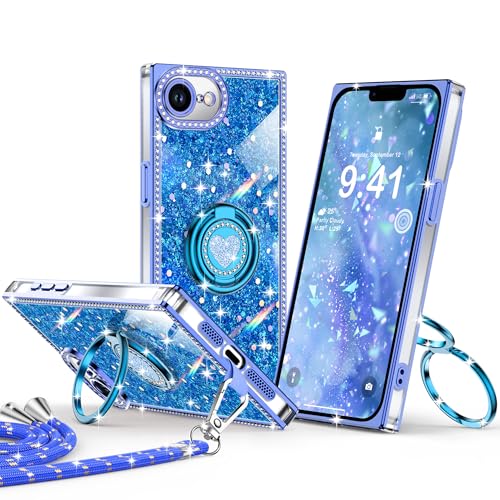 XYZ for iPhone 17e/16e Case, Glitter Bling Phone Cover with Stand