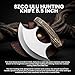 SZCO ULU Hunting Knife 5.5 Inch - Camping Knife with Bone Handle with Stag Tip, Stainless Steel Crescent Blade & Sheath - Pocket Knife for Cooking, Camping & Outdoor uses - Knives for Men