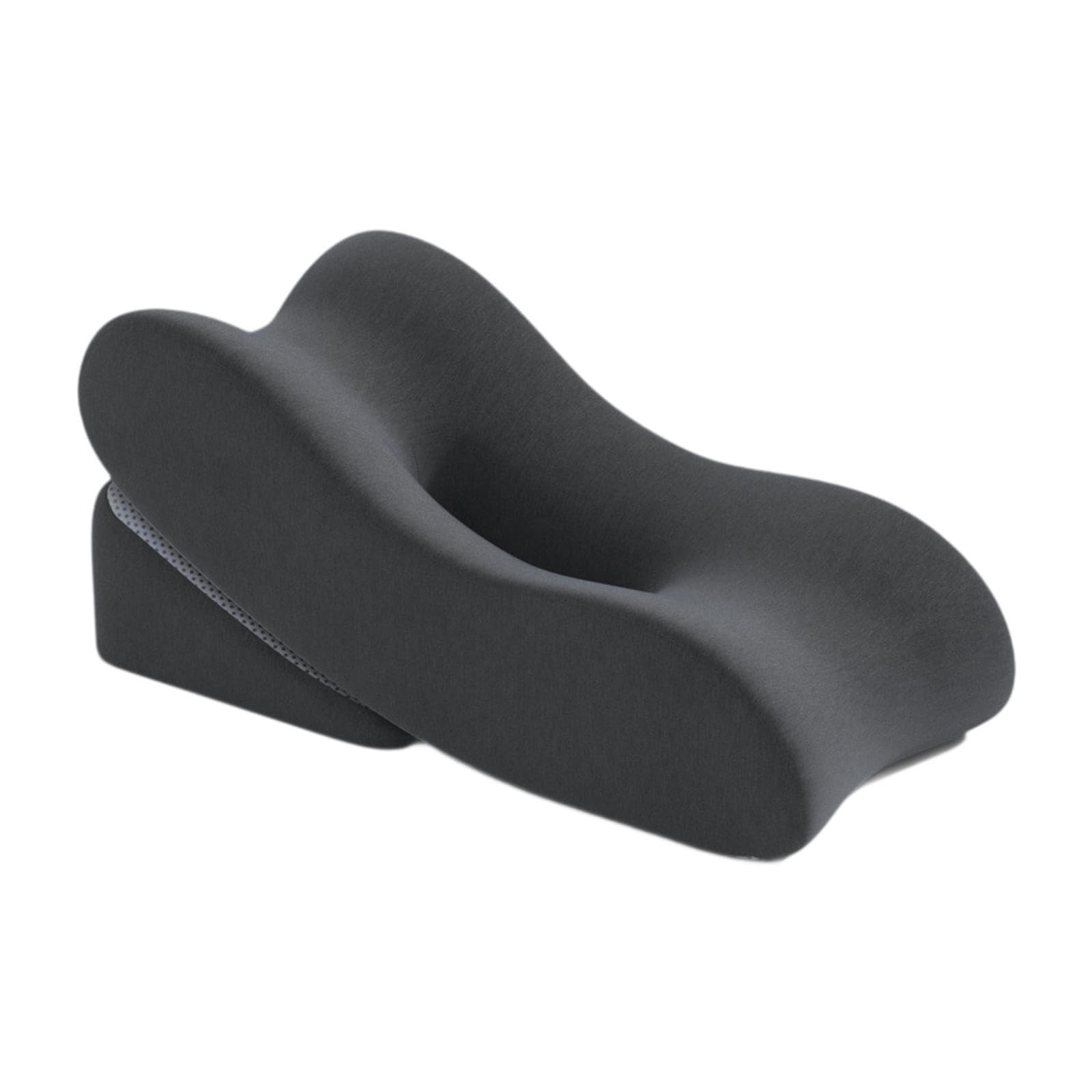 Cuscino per Elevazione delle Gambe, Cuneo per Gambe per sul Fianco, Poggiapiedi Ortopedico, Memory Foam, Cuscino di Sollievo, Grigio Scuro