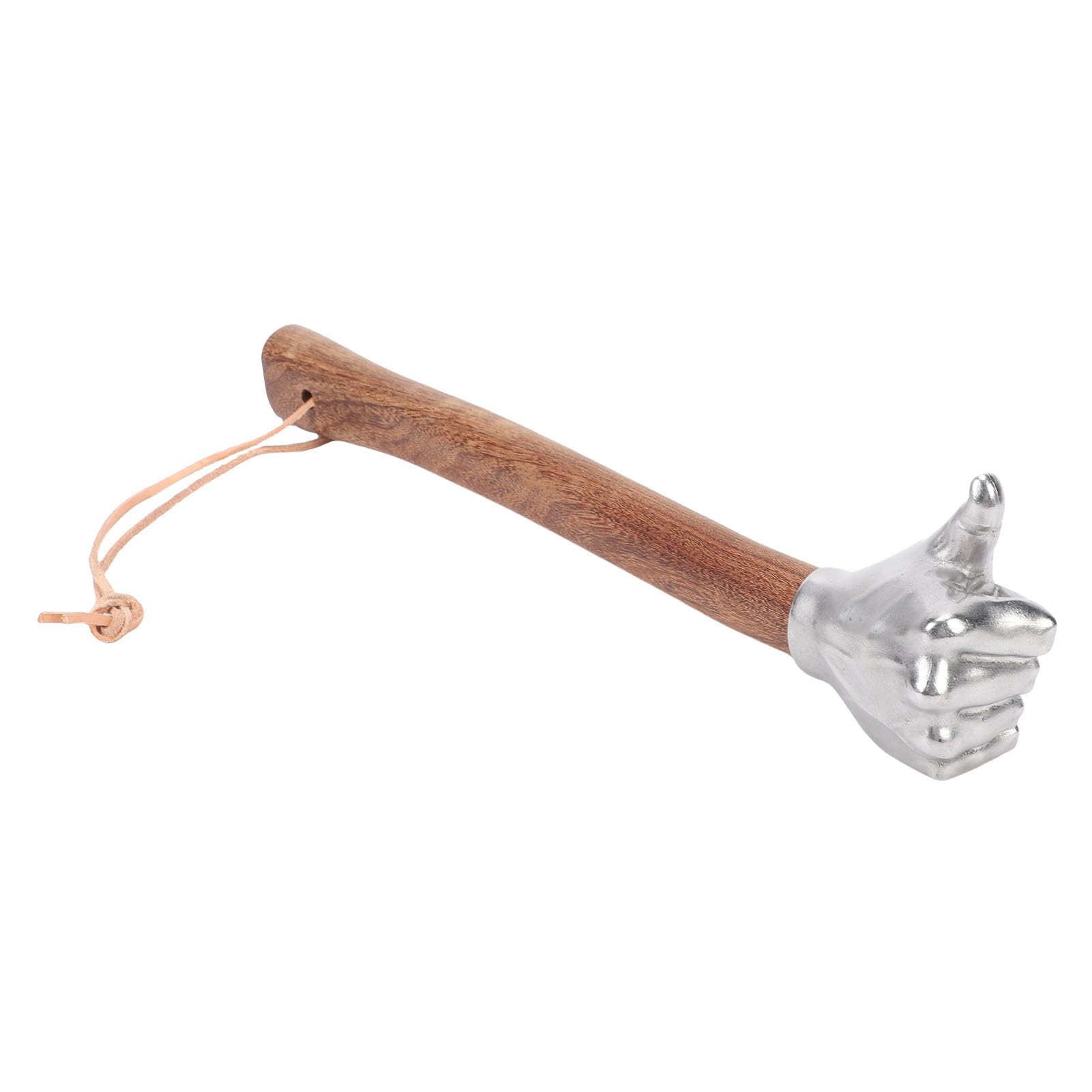 Generic Martillo Duradero con de Madera y Cabeza de Acero Inoxidable para Tareas Pesadas, Adecuado para Construcción y Jardinería, 13,78x2,17 Pulgadas (cabeza del pulgar)