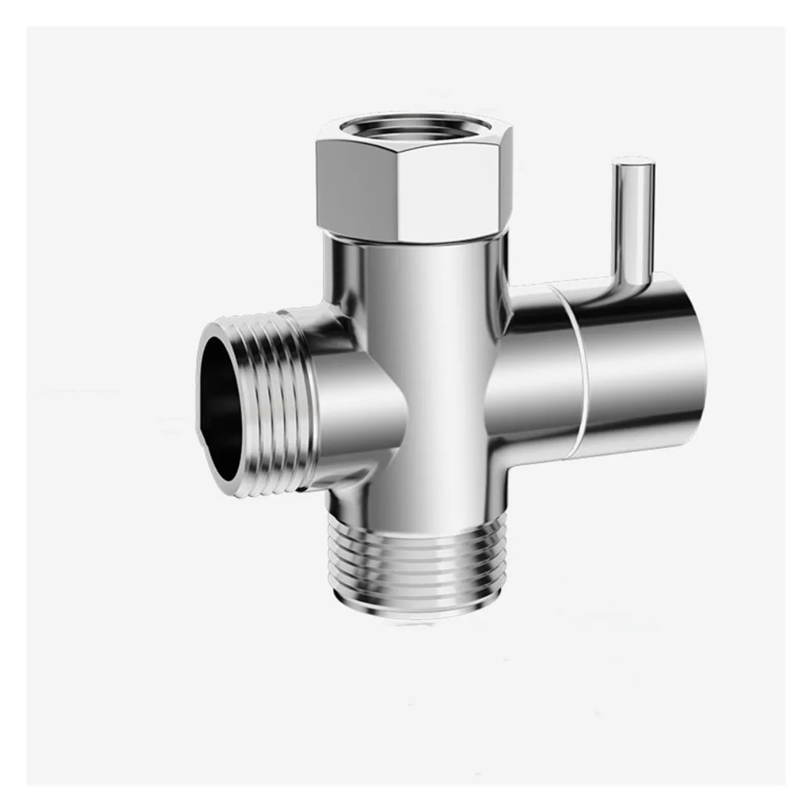 Lqrctry Silver Zinc Alloy 3-Way Shower Diverter Valve