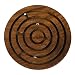 Rusticity Indian Handmade Wooden Circular Labyrinth Maze Puzzle Board Game w/ 3 Metal Balls/ Traditional Sheesham Challenging Education Game for Kids, Adults, Teens, Boy & Girl Child, 5 x 5 in
