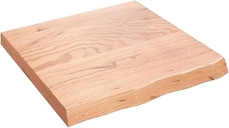 vidaXL Bathroom Countertop Light Brown 23.6 x 23.6 x (0.8-2.4) " Treated Solid Wood