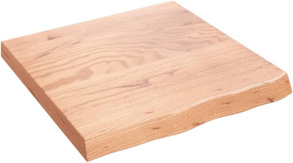 vidaXL Bathroom Countertop Light Brown 23.6 x 23.6 x (0.8-2.4) " Treated Solid Wood