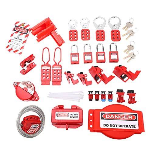 Lockout Tagout Kit, Lock Out Tag Out Lock Out Tag Out Kits Electrical with Stable Performance ABS and Nylon for Electrical