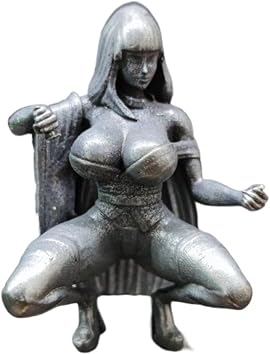 DTREEL Brass Sexy Plump Squat Woman Female Statue,Metal Swimsuit Female Sculpture Figurines Miniatures Body Art Crafts Desktop Ornaments Home Car Decoration