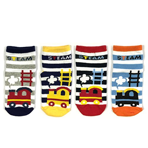 Bowbear Baby 4 Pair Choo Choo Train Non-Slip Socks2