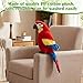 Jexine 9.8 Inch Macaw Parrot Stuffed Animal Parrot Plush Toy Soft Bird Stuffed Animal Plush Toy for Birthday Doll Gifts Bird Party Favors Decoration (Red)