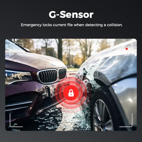 XRC TECH Câmera veicular FHD 1080p WiFi, modo de estacionamento 24H, DVR com aplicativo G-sensor de