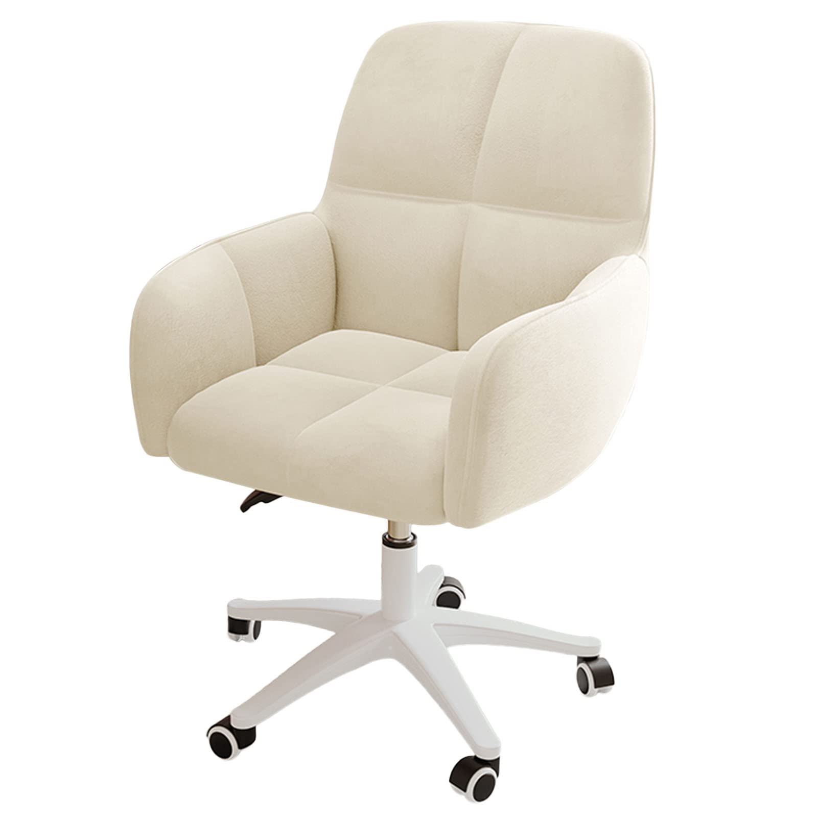 Chaise d'ordinateur confortable rembourrée avec dossier - Chaise ergonomique pour bureau et maison