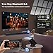 Mini Projector for Bedroom with WiFi and Bi-directional Bluetooth 1080P 4K Support Smart Android 11 OS Auto Keystone Compatible with Netflix, YouTube, Prime Video, Disney+ Black