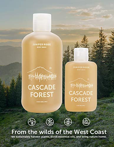 Juniper Ridge Cascade Forest Body Wash - Concentrated Organic Vegan Castile Soap - All Natural Ingredient Essential Oil Bath & Shower Gel - Paraben, Phthalate, Dye, Cruelty, & Perservative Free - 8Oz #TOP2