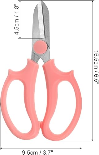 Miniatura 7 de PATIKIL Tijeras florales, 2 tijeras de jardín, tijeras de podar de jardinería, tijeras de podar con mango de agarre cómodo para recortar plantas,