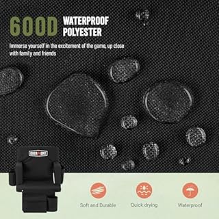 Overmont Stadium Seat with Back Support – 6-Position Recliner, Extra Wide Cushion, Dual Hooks, Backpack Straps, and Multiple Pockets – Bleacher Chair for Sports Events, Beaches, Camping, Concerts