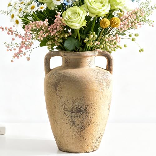 Ceramic Vintage Vases for Flower, 8.85 inch Rustic...