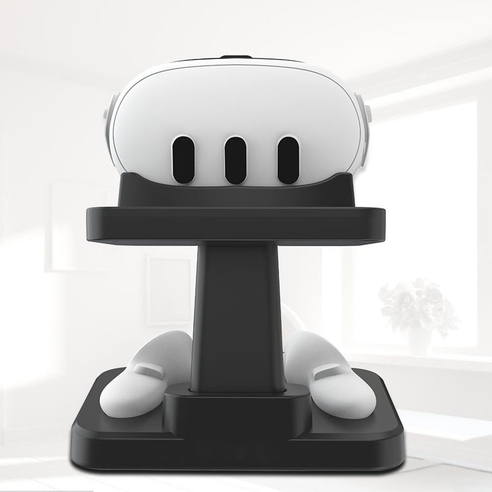 Zilimontt Soporte de visualización AR para gafas, soporte de pantalla para equipo de realidad virtual, elegante soporte de exhibición de realidad virtual para Meta Quest3/3S, soporte de base de