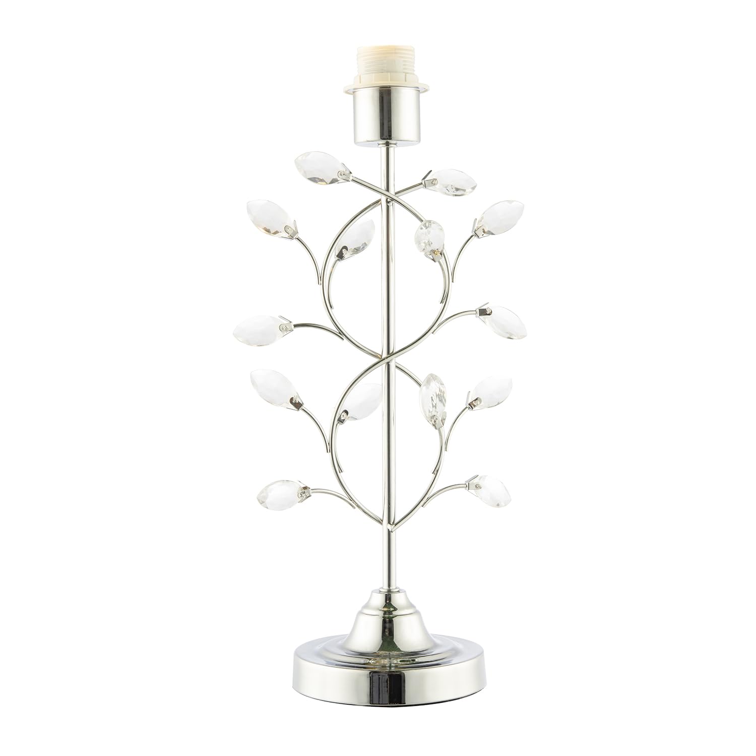 Happy Homewares Light Modern Tree Branch Designed Table Lamp Base In Plated Polished Chrome