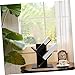 Uonlytech Tree Shaped Desktop Bookshelf Multi-use Storage Rack for Vinyl Records Books and Decor Walnut Finish Design for Home Office and Living Spaces