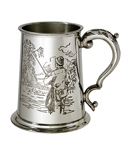 Wentworth Pewter - Fishing Scene 1 pint pewter Tankard