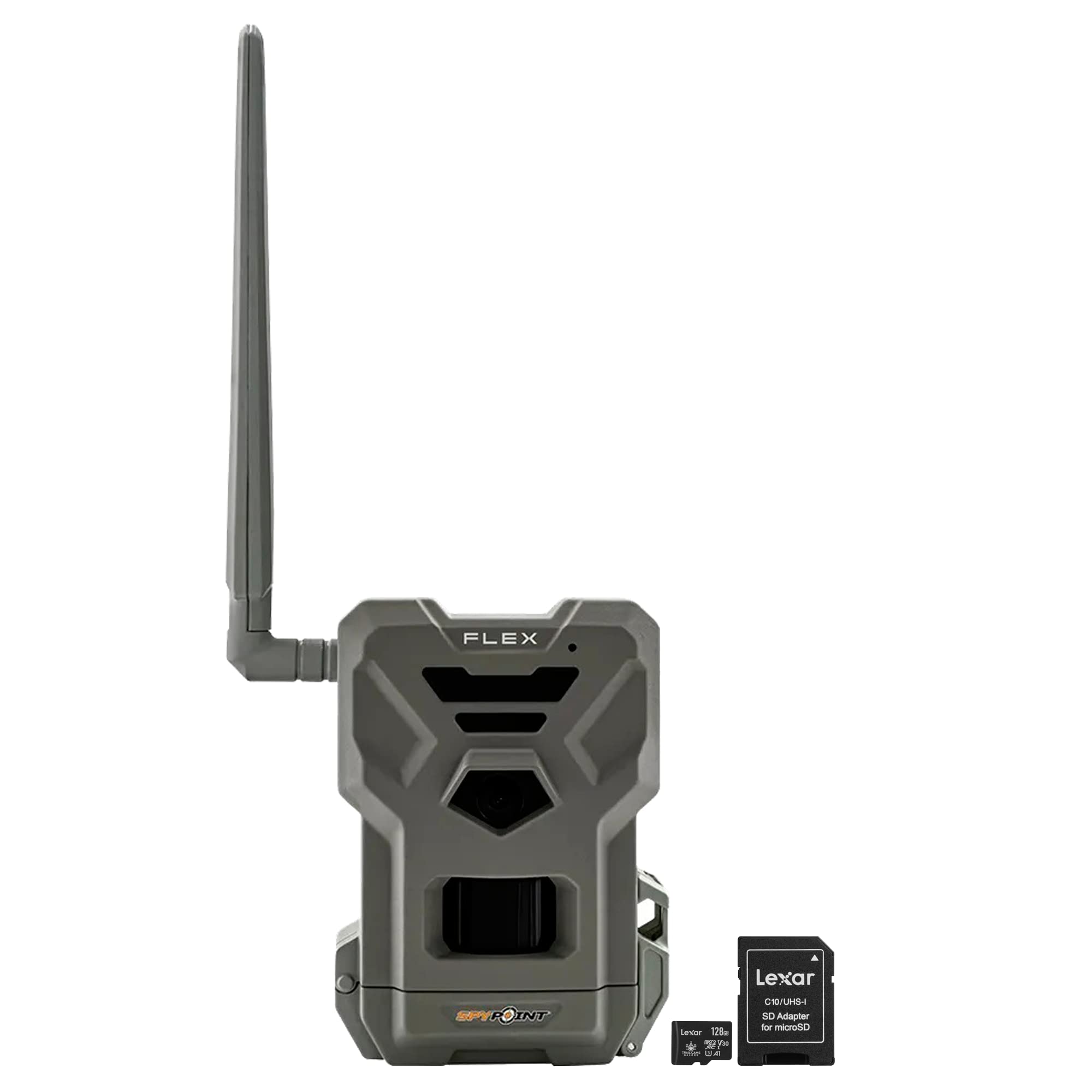 Amazon.com: SPYPOINT Flex Dual-Sim Cellular Trail Camera 33MP Photos 1080p  Videos with Sound and On-Demand Photo/Video Requests - GPS Enabled with  Lexar 128GB Micro SD Card (1 Pack) : Sports & Outdoors