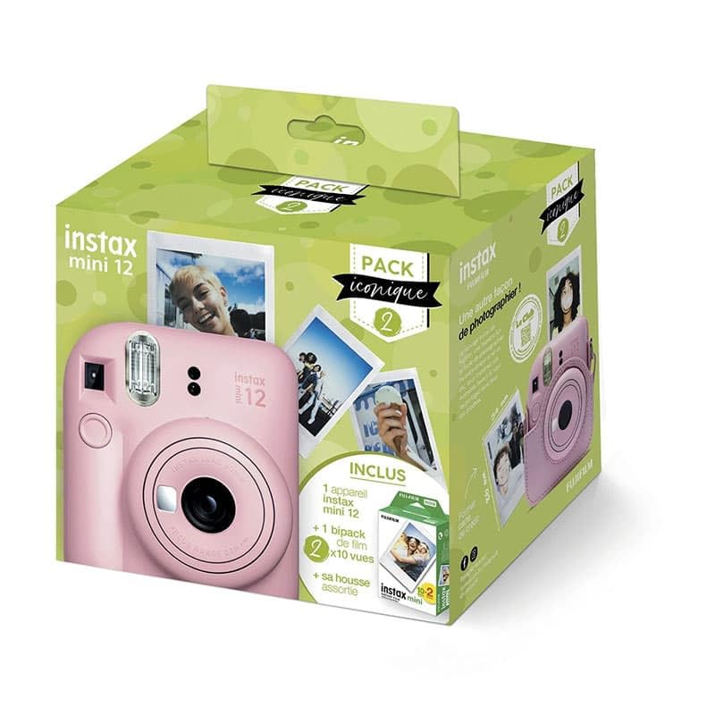 FUJIFILM Appareil Photo Instantané Instax Mini 12 Rose Pack Iconique