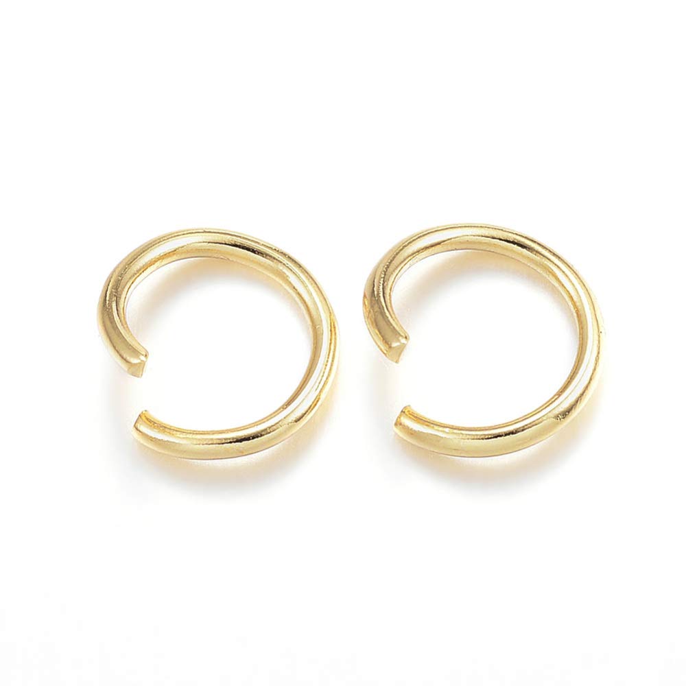 Ornazy 200Pcs 18 Gauge Stainless Steel Jump Rings Golden Colour 8mm Metal Open Round Rings for Jewellery Making Necklaces Bracelet DIY Crafts - Image 2