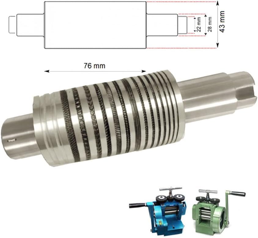 80mm Rolling Mill Pattern ROLL Design # 54 from 0.8. to 3.5mm Wide Jewelry