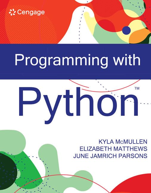 Programming with Python - Instructor Resources (Instructor's Manual + Test Bank (LMS Packages) + PowerPoint Presentations) - img
