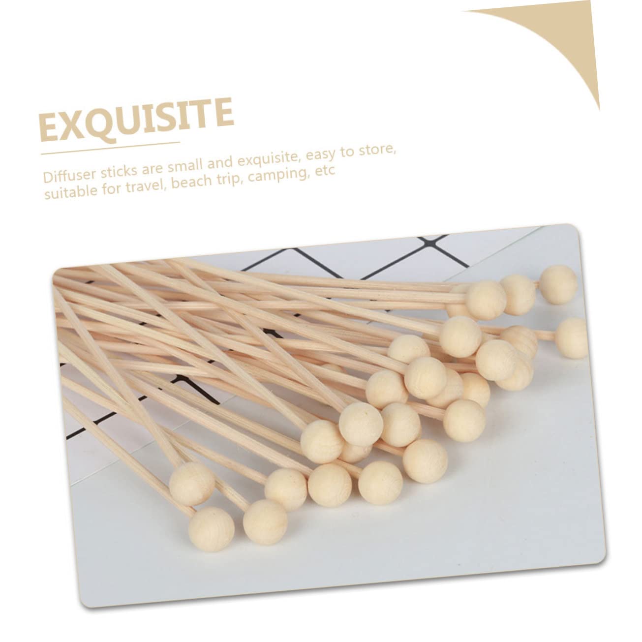 Yardenfun 30pcs Diffuser Sticks Oil Diffuser Wands for Home Fragrance Spa Meditation and Office Use Scent Release Suitable for Essential Oils