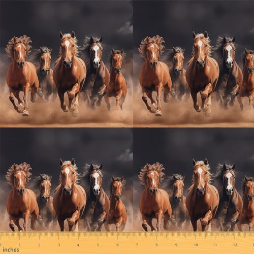 Tissu cheval marron au galop pour décorer vos chaises et votre salon