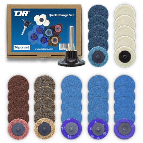 Disques à changement rapide type R TJR de 5 cm avec support de 6 mm pour conditionnement de surface