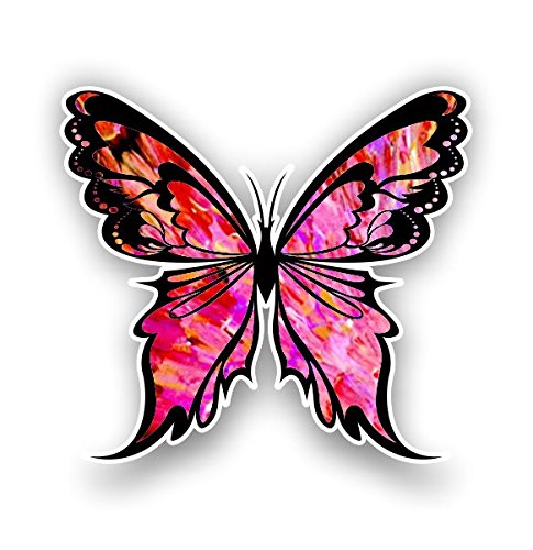 Vinyl Junkie GraphicsMonarch Butterfly Sticker 14 Custom Color Patterns (red-Pink)
