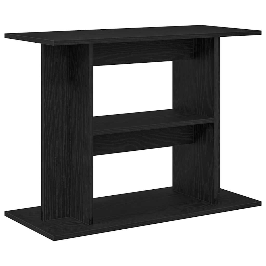vidaXL Aquarium Stand Black Oak 80x35x60 cm Engineered Wood, fish tank cabinet, aquarium cabinet, fish tank unit, fish tank stand, stand for aquarium